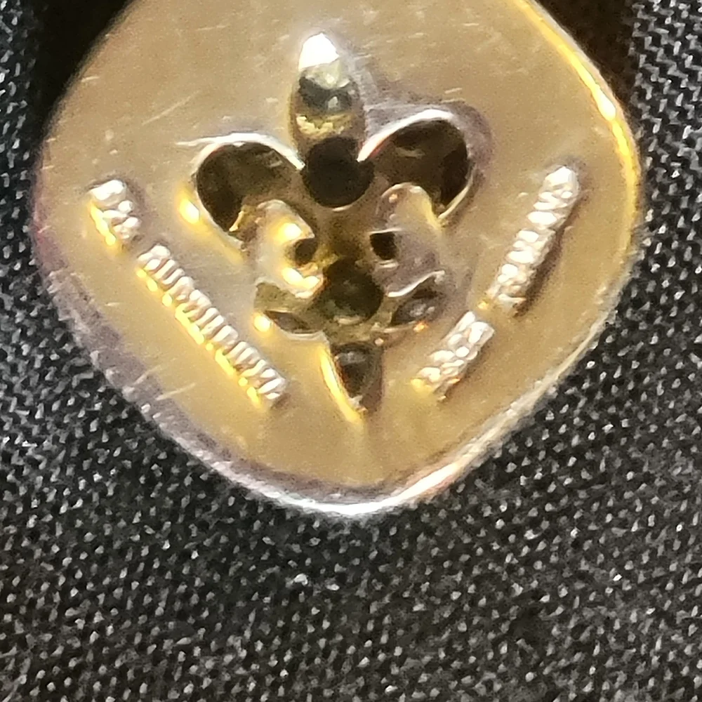 Judith Ripka Silver and Gold Textured Pendant - Picture 6 of 6